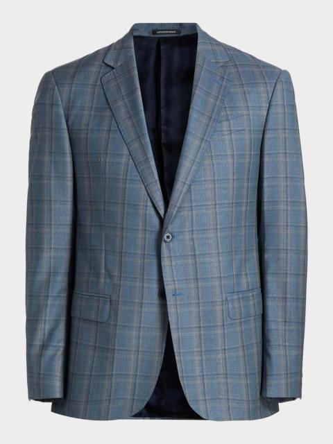 EMPORIO ARMANI Virgin Wool Windowpane Jacket