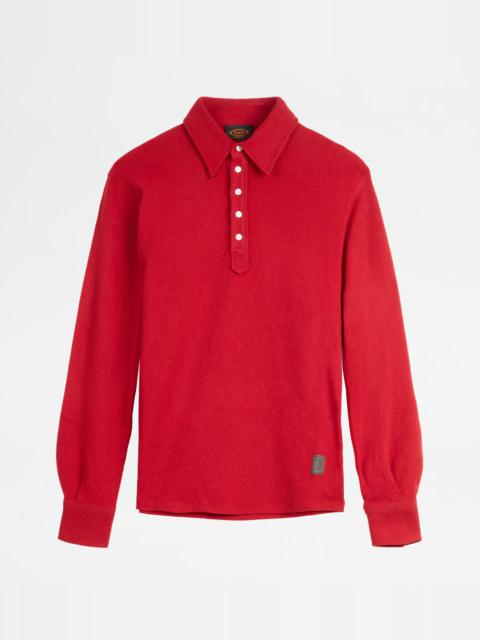 Tod's SHIRT IN MIXED WOOL - RED