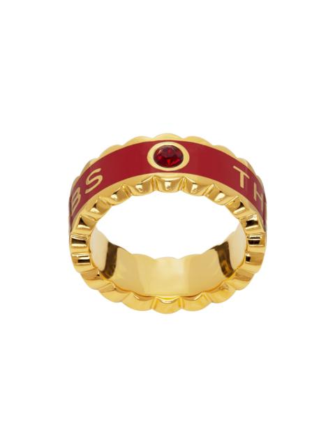 Marc Jacobs Gold & Red 'The Medallion' Ring