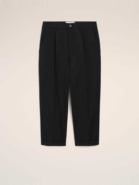 AMI Paris BLACK COTTON CARROT OVERSIZED TROUSERS