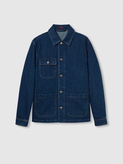 Denim jacket with lasered detail