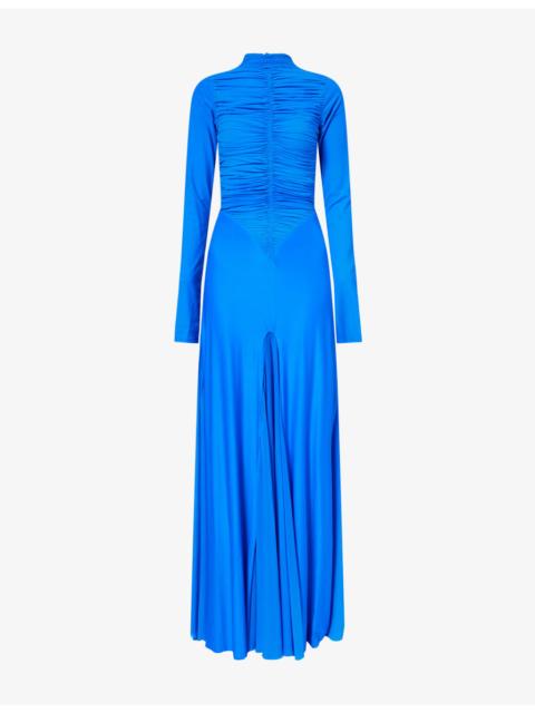 deme Loon Draped Stretch-Jersey Maxi Dress