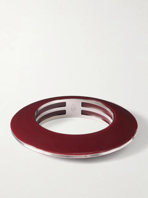 JACQUES MARIE MAGE + Loulou De La Falaise Rhoda Silver Palladium-plated Acetate Bangle