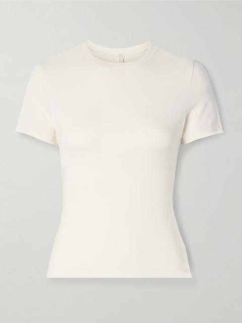 SKIMS Stretch-cotton jersey T-shirt - Marble Ivory