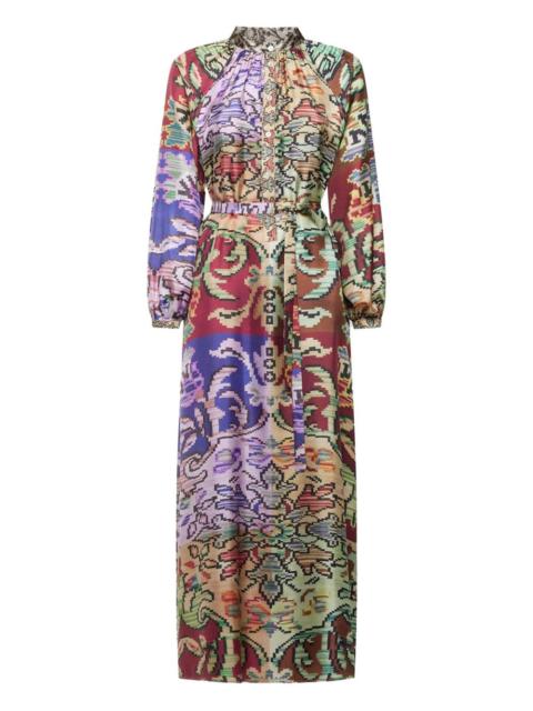 Pierre-Louis Mascia abstract-pattern belted maxi dress