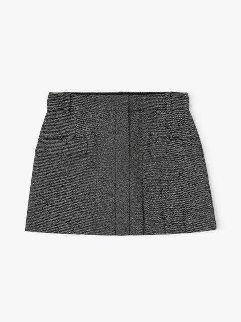 GANNI GREY SUITING MINI SKIRT