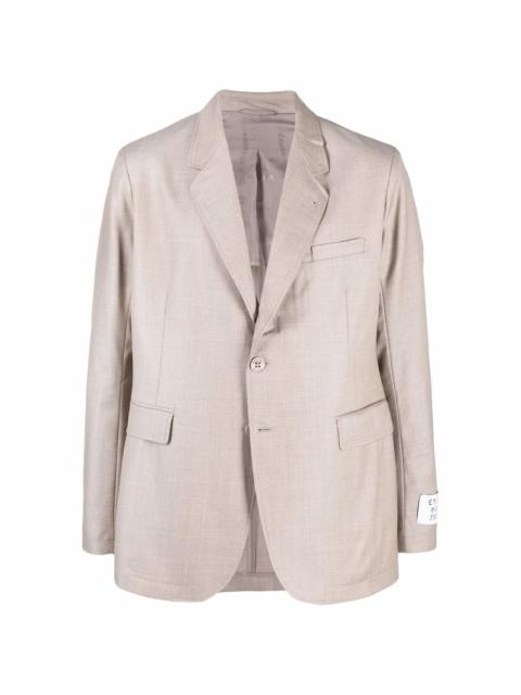 virgin wool single-breasted blazer