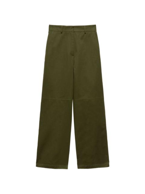 MSGM wide-leg panelled cotton trousers