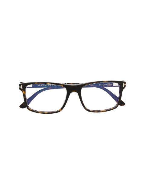 Magnetic blue-block rectangular glasses