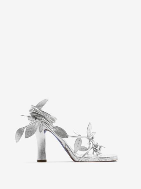 Burberry Leather Ivy Flora Heeled Sandals​