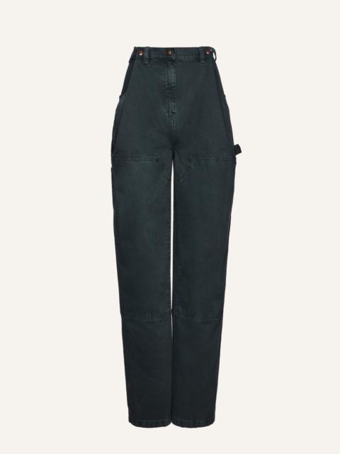MAGDA BUTRYM Loose leg industrial denim in green