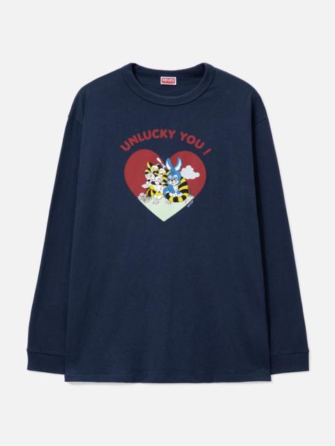 KENZO 'KENZO CARTOON' OUTLINED RELAX LONG SLEEVE T-SHIRT