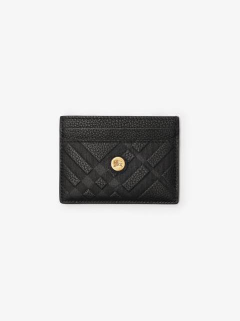 Burberry Embossed Check Card Case