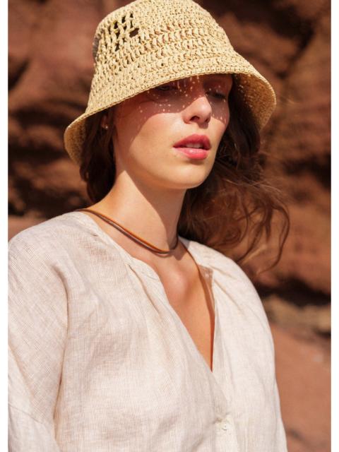 SAINT JAMES CHARLOTTE Striped Linen Voile Blouse