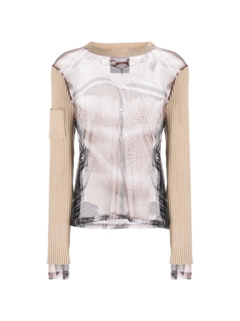 x Jean Paul Gaultier Trompe L'Oeil top