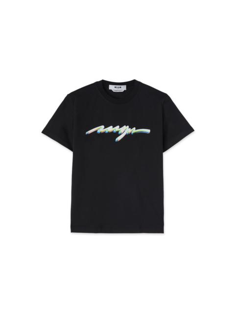 MSGM T-Shirt with neon logo