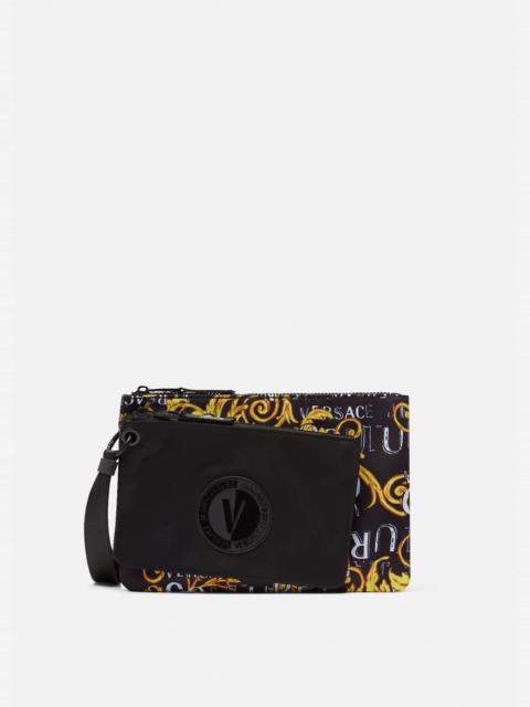 VERSACE JEANS COUTURE Double Logo Couture V-Emblem Pouch