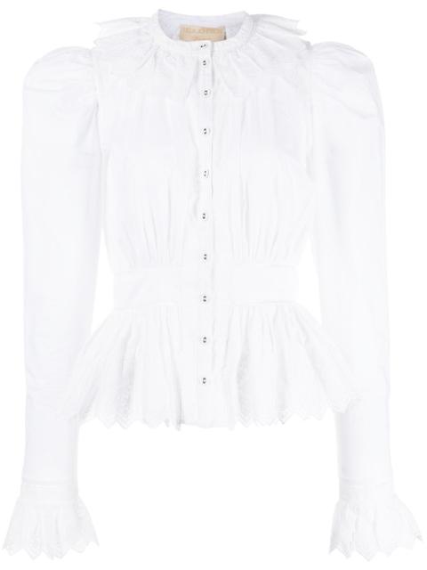 ULLA JOHNSON Brigitte peplum-hem blouse