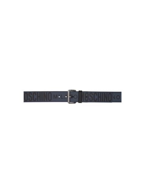 Moschino Navy Printed Belt