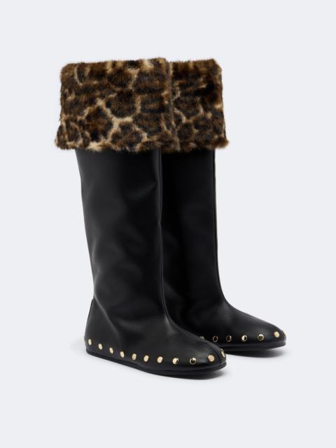 GANNI Jenny studded knee-high boots