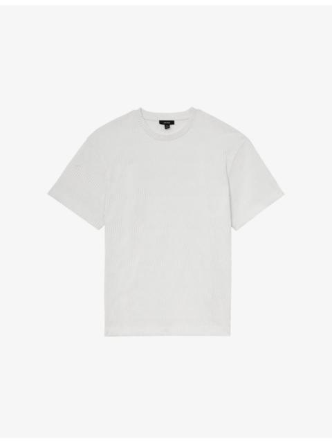 REISS Cox Jacquard-Wave Stretch-Woven T-Shirt