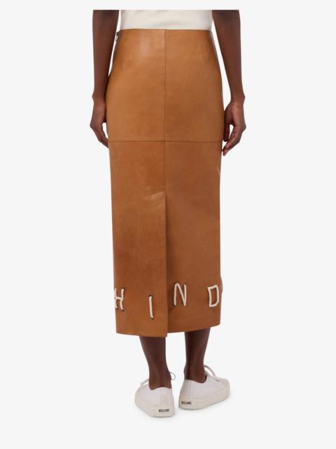 Moschino DECORATED LEATHER SKIRT