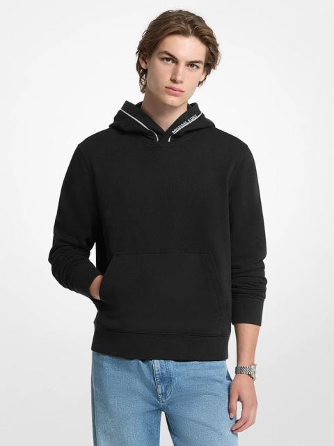 MICHAEL KORS Logo Trim Cotton Blend Terry Hoodie