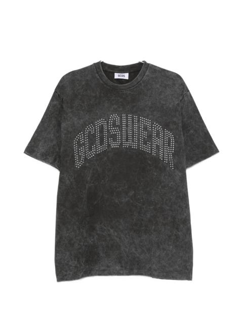 GCDS Gcds Stud-embellished Acid-wash T-shirt