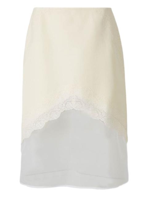 Jil Sander asymmetric lace midi skirt