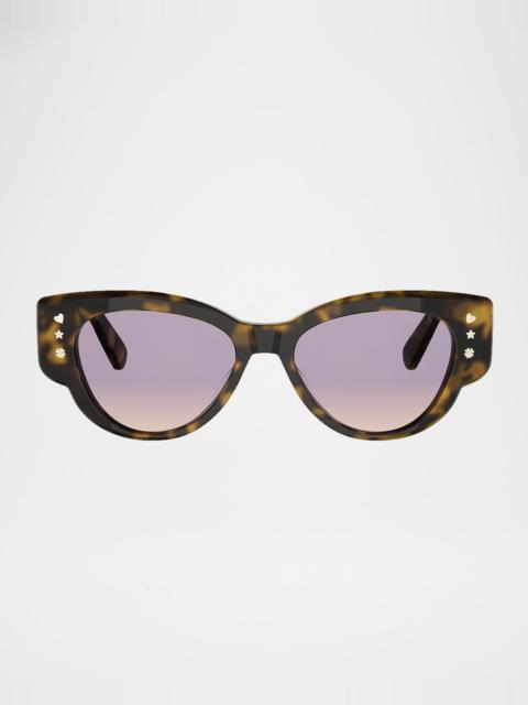 Dior LuckyCharms B1I 53mm Butterfly Sunglasses