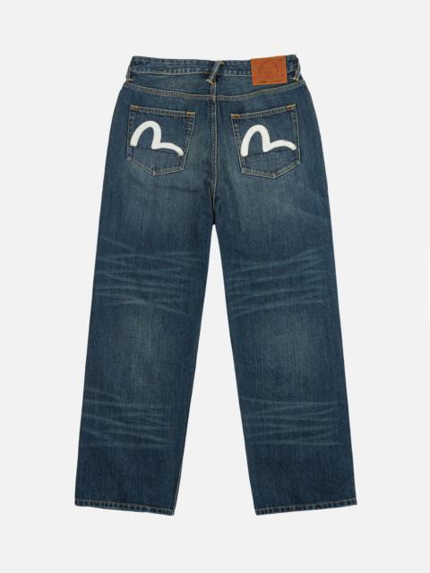 EVISU White Seagull Classic Loose Fit Jeans #2038