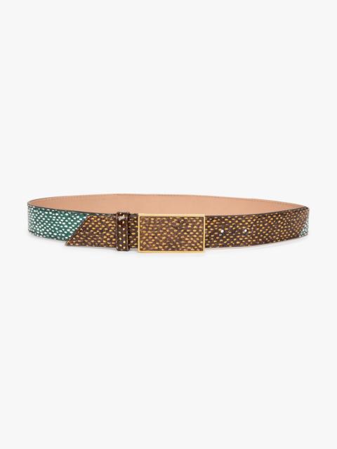 Dries Van Noten PRINTED LEATHER BELT