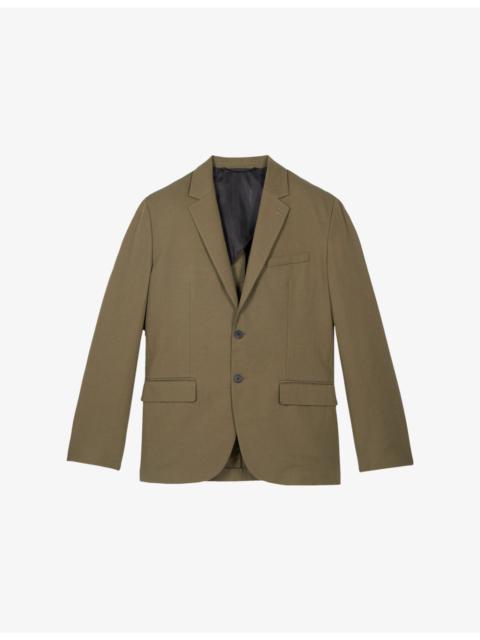 The Kooples Lapel-Collar Single-Breasted Cotton and Linen-Blend Jacket