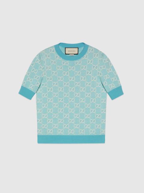 GUCCI GG cotton wool piquet top