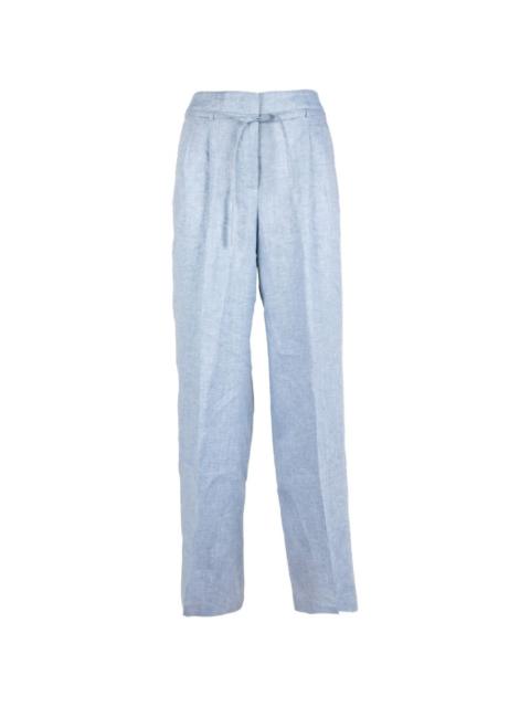 PESERICO belted straight-leg trousers