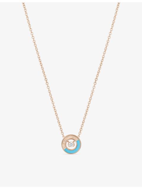 Piaget Possession Vibrant Palace 18ct Rose-Gold, Turquoise and 0.056ct Brilliant-Cut Diamond Pendant Neckla