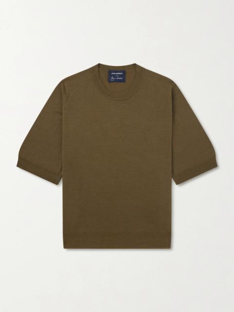 JOHN SMEDLEY Bill Nighy Merino Wool T-Shirt