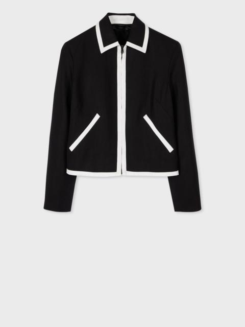 Paul Smith Women's Black Linen Zip Jacket
