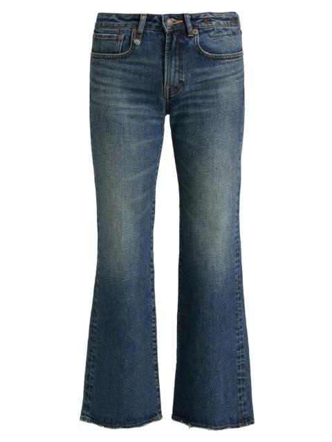R13 Women's Joan Kick Flared Jeans - Melvin Blue Stretch