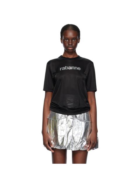 rabanne Black Rhinestone T-Shirt