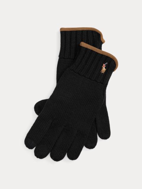 Polo Ralph Lauren Suede-Trim Wool Touch-Screen Gloves