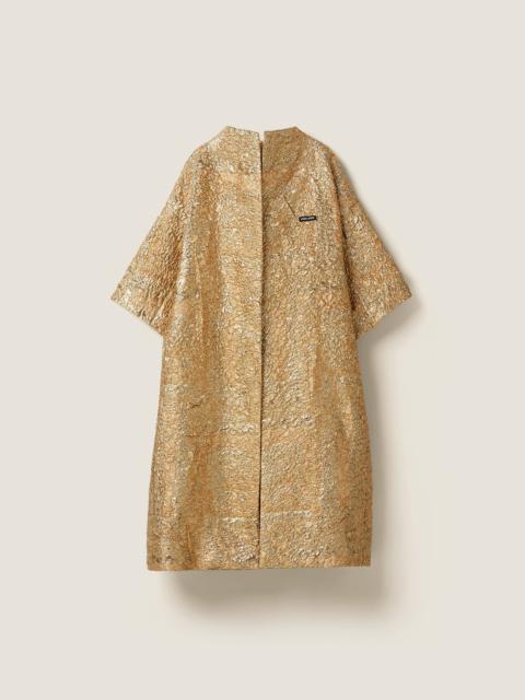 Miu Miu Single-breasted lamé cloquet jacquard cape