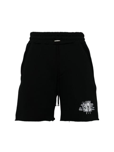 logo-print cotton track shorts