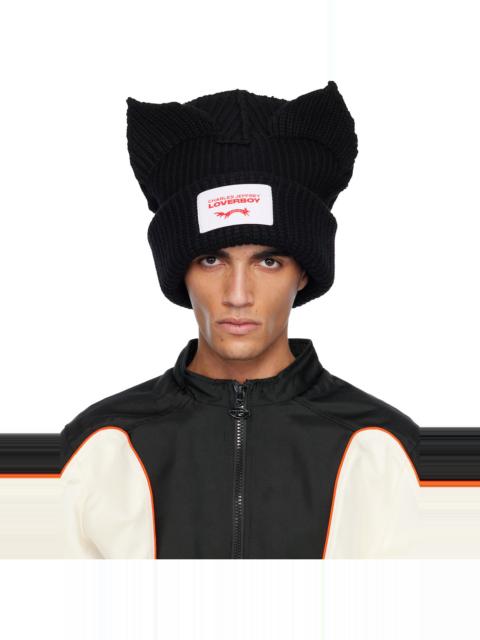 CHARLES JEFFREY LOVERBOY Black Supersized Chunky Ears Beanie