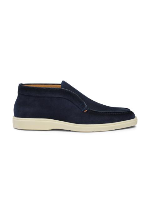 Santoni Men's blue suede desert boot