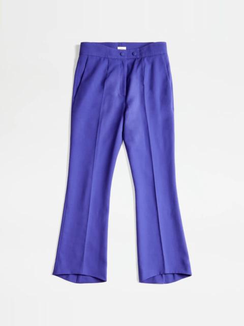 Tod's TRUMPET-SHAPED TROUSERS - VIOLET