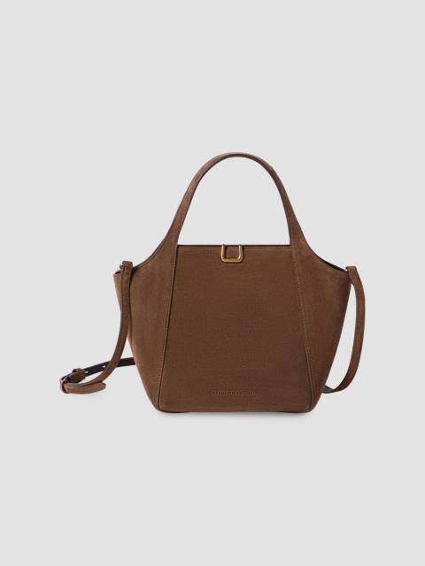 Brunello Cucinelli Women's Sartorial Small Bucket Bag in Suede - Caramel