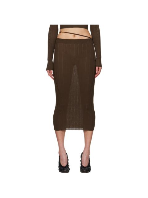JACQUEMUS Brown 'The Pralù' Midi Skirt