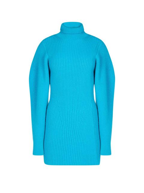 NINA RICCI Turtleneck chunky ribbed dress