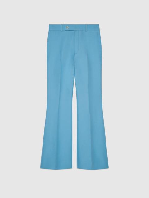 GUCCI Wool silk cropped flare pant